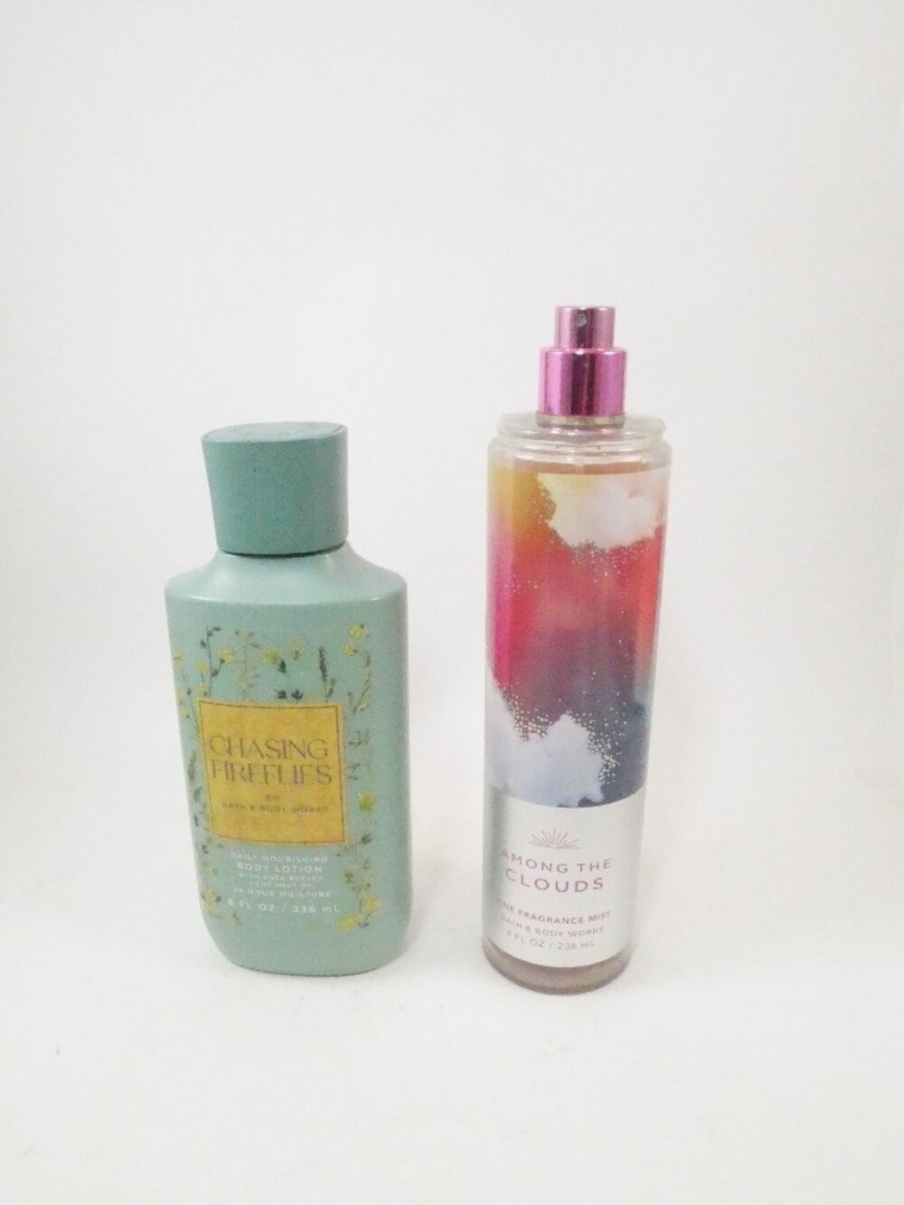 Bath & Body Works Chasing Fireflies Body Lotion & Among the Clouds Mist *USED*